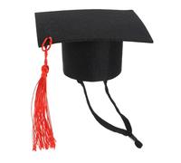 Hemobllo Chapeau De Graduation Ajustable pour Petit Animal De Compagnie Casquette Feutre pour Hamster Costume pour Cérémonie De Remise Diplômes