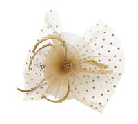 Hemobllo Chapeau Vintage en Maille Dorée, 1 Pièce, Serre-tête de Fête pour Halloween, Mariage et Cosplay, Accessoire Coiffure Élégant et Léger, Chapeaux de Fête Féminins