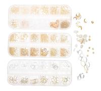 Hemobllo Charges Époxy Accessoires de Remplissage Métalliques 3 Boîtes en Alliage pour Fabrication de Bijoux en Résine pour Créations DIY et Chaînes Sweater