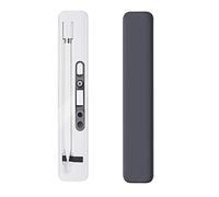 Hemobllo Chargeur sans Fil pour Stylet Pencil Génération Étui De Rangement avec Indicateur De Charge Support Vertical Et Incliné Couvercle Magnétique Gris Et Blanc