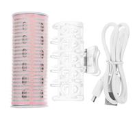 Hemobllo Chargeur USB Boucleur de Frange Portable Chauffant Automatique Outil de Coiffure Léger pour Cheveux Secs et Humides Boucleur Sans Enchevêtrement Rose