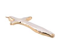 Hemobllo Charme Croix Baroque Naturelle Irrégulière Pendentif Pour Colliers Et Bracelets Diy Eau Douce De Culture Accessoire Création Bijoux Homme Et Femme Design Élégant Blanc Doré