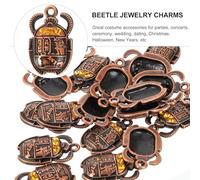 Hemobllo Charme De Scarabée Égyptien En Alliage Orange 26x16mm 20 Pièces Pour Fabrication De Bijoux Diy Collier Bracelet Accessoires Artisanaux Présent Symbole Ancien Égypte