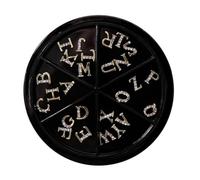 Hemobllo Charms pour Ongles en Alliage Lettre 52pcs Strass Or, Décoration de Nail Art Facile à Utiliser pour Manucure Professionnelle et Fête D'anniversaire