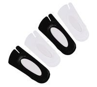 Hemobllo Chaussettes Invisibles Fines à Orteils Séparés, 2 Paires Noir et Blanc, Textile Respirant, Confort Féminin pour Yoga et Usage Quotidien, Taille Unique
