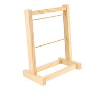 Hemobllo Cintre Bois pour Vêtements de Poupée Miniature Double Organisateur Pratique pour Accessoires et Tenues de Jouets pour Chambre Garçon Fille et Magasins de Poupées