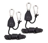 Hemobllo Cintre Réglable pour Lampes de Culture 1/8 Pouce Support Suspendre Robuste pour Jardinage Corde Lumineuse de Facile à Installer Capacité de Charge Jusqu'à 150 LB