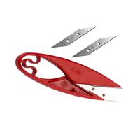 Hemobllo Ciseaux à Tissu Polyvalents en Acier Inoxydable 1 Paire Double Lame U pour Couture et Coupe de Fils Petits Ciseaux de Tailleur pour Travaux Manuels et Loisirs Créatifs