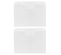 Hemobllo Classeur Mural en Acrylique Transparent A4, Organiseur de Littérature Polyvalent 2pcs, Support Mural Gain de Place pour Flyers et Documents Bureau Maison