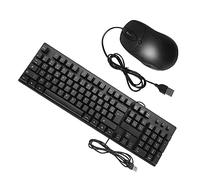 Hemobllo Clavier Filaire Pleine Taille Et Souris USB Silencieuse pour Bureau, Ensemble Informatique Filaire USB, Clavier Pavé Numérique Intégré, Usage Professionnel Et Domestique, Noir Classique