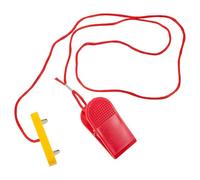 Hemobllo Clé de Sécurité pour Tapis Roulant Double Broche Interrupteur Arrêt Urgence avec Attache Rouge Bouton de Démarrage Sécuritaire pour Appareils de Fitness