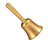 Hemobllo Cloche à Main Laiton Massif Clochette de Service Compacte et Portable pour Restaurant Cuisine et Bar Sonnerie Forte pour Communication Milieu Professionnel