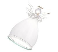 Hemobllo Cloche en Verre d'Affichage Ange pour Fleurs Préservées Décoration Saint-Valentin Couvercle Transparent DIY Micro-Paysage Ornement Maison 1 Pièce sans Base ni Fleurs