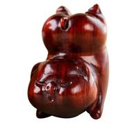 Hemobllo Cochon Bois Pour Loisirs Créatifs Breloque Pendentif Ornement Style Vintage Statuette Zodiaque Décoration à Suspendre Porte-clés Breloque