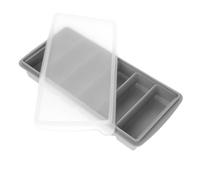 Hemobllo Coffret Complément Alimentaire Bacs à Glaçons Avec Couvercles Bac à Glaçons Plateau De Fabrication De Glace Glaçon Au Bourbon Réutilisable Moule à Glaçons Gel De Silice Dark Grey