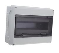 Hemobllo Coffret de Distribution Étanche 12 Voies Ip65 avec Fenêtre Transparente Rail Din 35Mm Boîtier Électrique pour Disjoncteurs Installation Intérieure/Extérieure