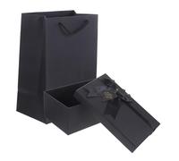 Hemobllo Coffret Élégant 2pcs Noir Paquet à Dos Boîte Pour Parfum Et Rouge à Boîte De Luxe Pour Anniversaire Et Mariage Pour Saint-valentin Et Baby Shower Design Pratique