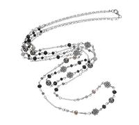 Hemobllo Collier Bohème Vintage à Plusieurs Rangs pour Femme Bijoux Superposés à Pendentif Fleur Long Collier Élégant