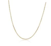 Hemobllo Collier Chaîne Fine Plaqué Or avec Fermoir Anneau de Ressort Chaîne Câble pour Bijoux Femme et Homme
