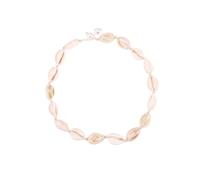 Hemobllo Collier Coquillages Sirène Fait Main Style Hawaïen Chaîne de Main Blanche pour Femmes et été Plage