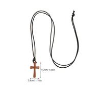 Hemobllo Collier Croix Bois Naturel pour Couple Pendentif Croix Catholique Durable et Foi Accessoire Unisexe pour Prière et