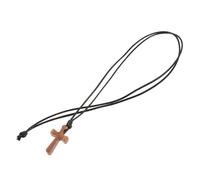 Hemobllo Collier Croix Bois pour Couples Pendentif Religieux Minimaliste Unisexe Décoration Croix pour Rétroviseur de Voiture Chrétien pour Hommes et Femmes