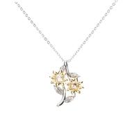 Hemobllo Collier De Fleurs Avec Pendentif Goutte à Fleur Pour Femme Chaîne En Cristal