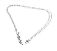 Hemobllo Collier Double Hélice D'adn Pendentif Scientifique Métal Robuste Lot 2 Pièces Bijoux Molécules Pour Amateurs Chimie Événements Scientifiques Large Taille