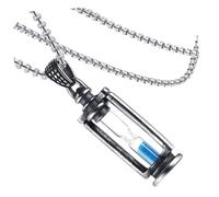 Hemobllo Collier Homme Vintage Timer Acier Pendentif Sablier Rétro Chaîne Pull Original et Chic