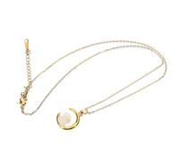 Hemobllo Collier Lapin et Lune pour Femme en Alliage Délicat, Pendentif Qui Ne Change Pas de Couleur ni Ne S'efface, pour Séances Photo et Banquets