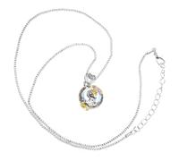 Hemobllo Collier Licorne Fille Cristal Deux Tons Pendentif Accessoire Anniversaire et Noël Moderne pour Ado