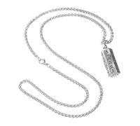 Hemobllo Collier Pendentif Contenant Bouddhiste en Plaqué Solide, Chaîne Dragon Os pour Homme, Pendentif Ouvrable Six Caractères Shurangama, Bijou Symbole Spirituel au Quotidien