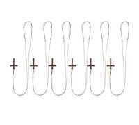 Hemobllo Collier Pendentif Croix en Bois Marron, Léger et Confortable, Style Bijoux Chrétiens Contemporains, pour Fête Religieuse ou Accessoire Rétroviseur de Voiture