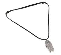 Hemobllo Collier Pendentif Gothique Vintage en Alliage Argenté Motif Cercueil et Croix, Bijou pour Femme, Accessoire Mode Steampunk pour Tenue Quotidienne et Soirée