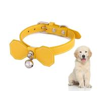 Hemobllo Collier pour Chiens Et avec Nœud Et Cloche Accessoire Pratique pour Animaux De Compagnie Jaune