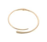 Hemobllo Collier Ras Du Cou Métallique Pour Femme, Style Punk Minimaliste, Finition Lisse En Métal Doré, Manchette à Ouverture à Ressort, Bijou Pour Fêtes Et Usage Quotidien, Taille Unique