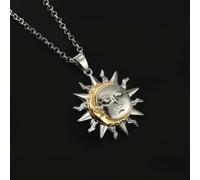 Hemobllo Collier Soleil Et Lune Femme En Alliage, Pendentif Duo 2 Pièces, Bijoux Unisexes, Présent Romantique Pour Amis Et Famille, Usage Quotidien