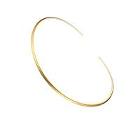 Hemobllo Collier Tour De Cou En or Minimaliste Rond Pour Femme, Bijou Léger En Métal Doré, Accessoire De Mode Pour Fêtes Et Usage Quotidien, Taille Ajustée