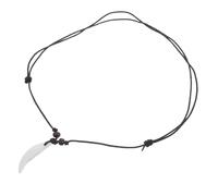 Hemobllo Collier Viking Pendentif Loup Acrylique Blanc Ras du Cou Unisexe Bijou pour Homme Quotidien Soirée Extérieur