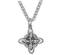 Hemobllo Collier Vintage Nœud Celtique en Acier Inoxydable 3Mm X 60Cm 5Cm Collier Pendentif pour Homme et Femme Chaîne de Cou Hypoallergénique Bijou Symbole d'Amour Loyauté Adapté pour