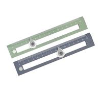 Hemobllo Compas et Règle pour Élèves 2pcs en Plastique, Outil de Dessin Précis pour Design et École, Compas Droit Règle Droite Créative pour Enseignants et Ingénieurs