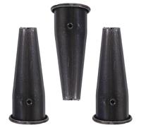 Hemobllo Connecteur de Manche en Acier au Manganèse Noir Empêche le Desserrage 3 Pièces Forme Cylindrique Conique pour Houe de Jardin Adapté aux Manches Cylindriques pour Jardin