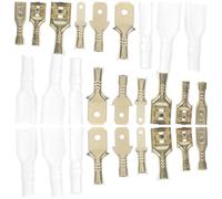 Hemobllo Connecteurs à Sertir Isolés Électriques 135 Pièces Cosses à Fourche Semi-Isolées Acier Plaqué Cuivre Assortiment 28/48/63 MM Kit de Connecteurs pour Haut-Parleurs Voiture et