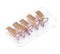 Hemobllo Conseils pour moules à ongles en aluminium or, nail art forms, outils pour les ongles, 5pcs, guide précis, pour manucure maison et salon professionnel