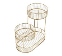 Hemobllo corbeille à fruits en métal corbeille de fruits support de porte-fruits casier à collations aux fruits panier de cuisine corbeille à fruits en or le fer Golden