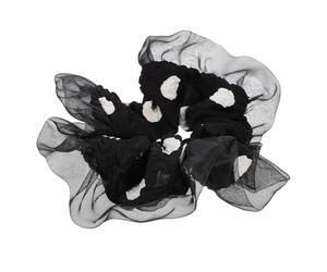 Hemobllo Cordon à Cheveux en Organza Noir Rétro, Confortable et Doux, sans Tirer ni Abîmer les Cheveux, pour Filles Pendant les Exercices Tâches Ménagères