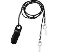Hemobllo Cordon de Sécurité Anti-Perte pour Amplificateur Auditif Clip de Fixation Polyvalent Silicone Noir Double Oreille Lanière Légère et Compatible pour Seniors et Voyages