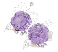 Hemobllo Corsage Poignet Et Boutonnière Mariage Pour Mariée Et Demoiselles Honneur Bracelet Fleurs Artificielles Cérémonies Bals Anniversaires