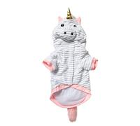 Hemobllo Costume de Chien Licorne - Halloween Licorne à Capuche pour Animaux de Compagnie Costume pour Animaux de Compagnie Drôle de Cosplay pour Chien e Vêtements Chauds de