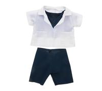 Hemobllo Costume Docteur pour Ours Peluche Tenue Douce pour Peluche Ensemble Complet Blouse Haut et Pantalon Jeu Habillage pour Garçon Fille